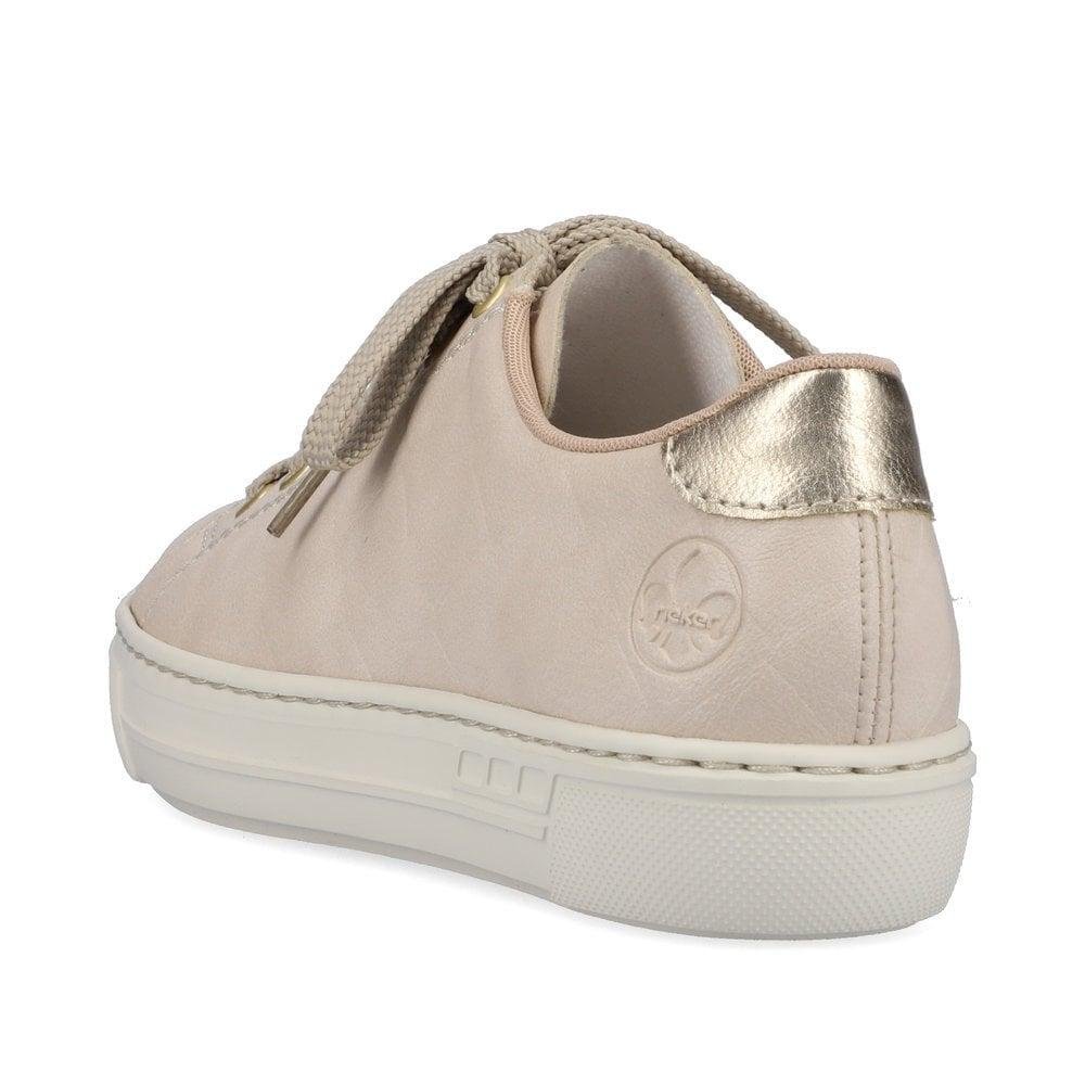 Rieker L9800-80 Enya Womens Lace-Up Shoes - Beige