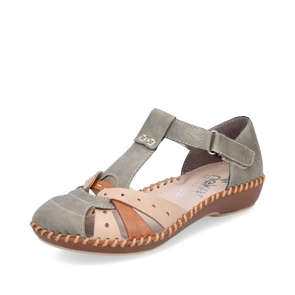 Rieker M1655-54 Desideria Womens Shoes - Green Combination