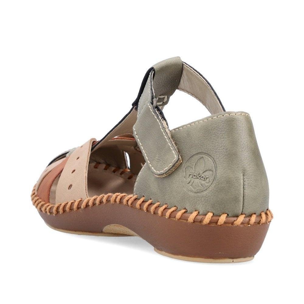 Rieker M1655-54 Desideria Womens Shoes - Green Combination