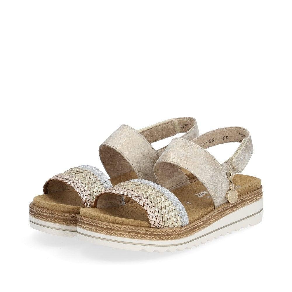 Rieker Remonte D0Q56-90 Jocelyn Womens Sandals - Metallic