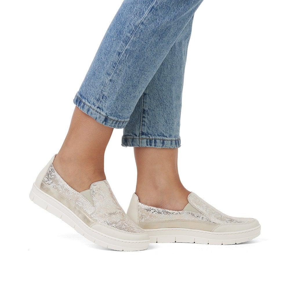 Rieker Remonte D5829-90 Kaja Womens Shoes - Metallic