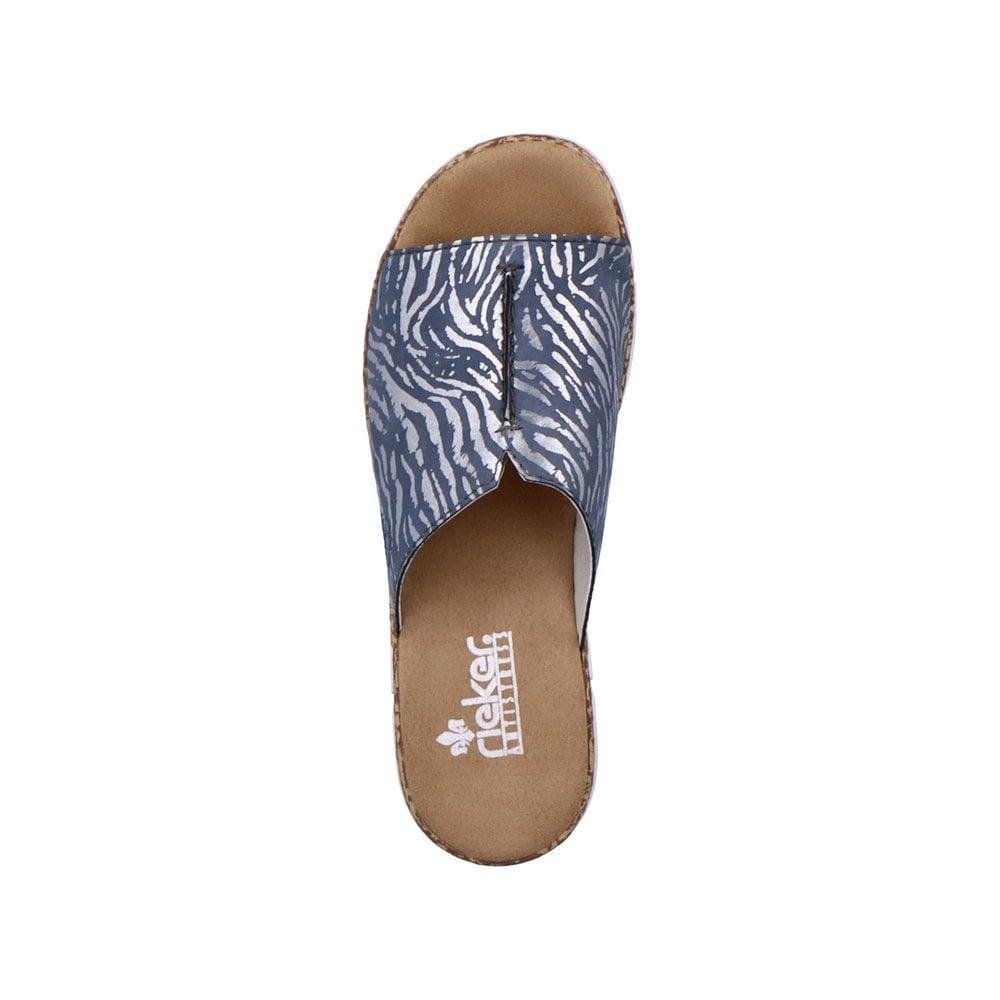 Rieker V23M9-10 Regina Womens Slip-On Sandals - Blue
