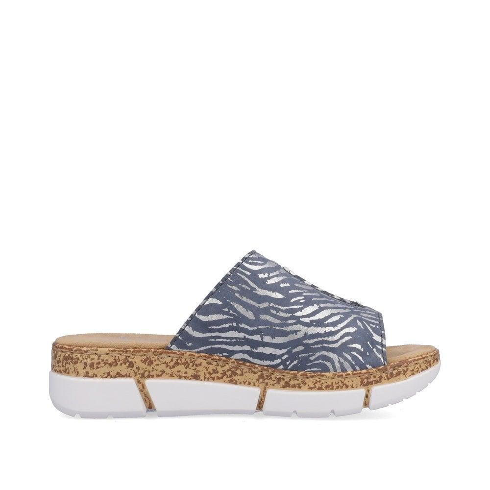 Rieker V23M9-10 Regina Womens Slip-On Sandals - Blue