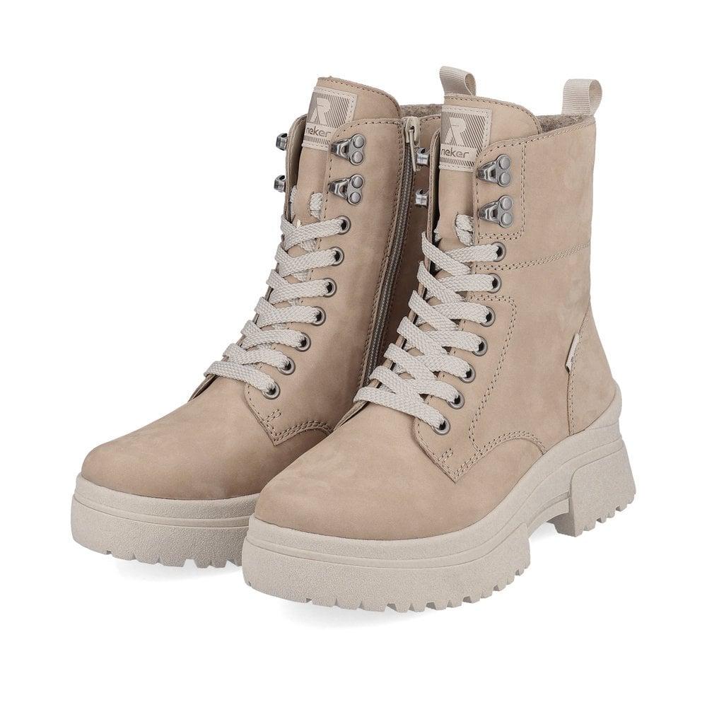 Rieker W0371-20 Mercina Womens Boots - Beige