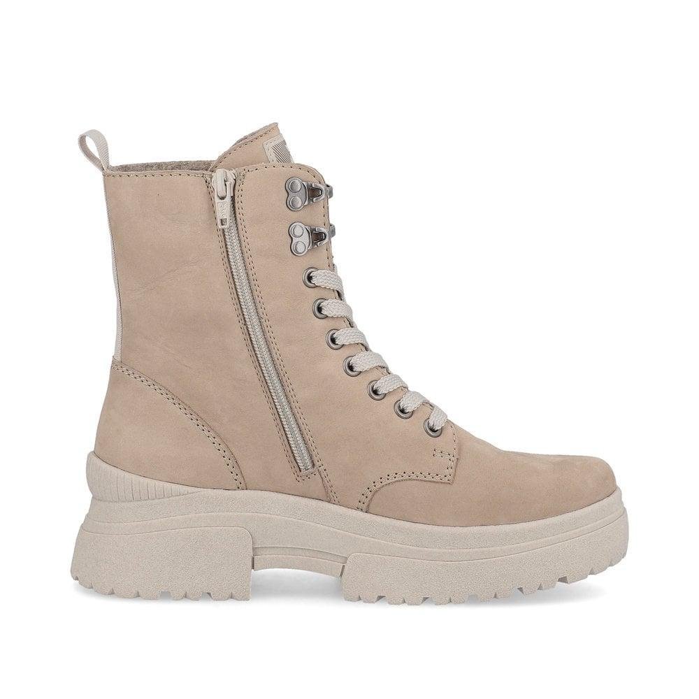 Rieker W0371-20 Mercina Womens Boots - Beige