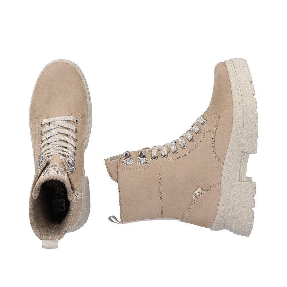 Rieker W0371-20 Mercina Womens Boots - Beige