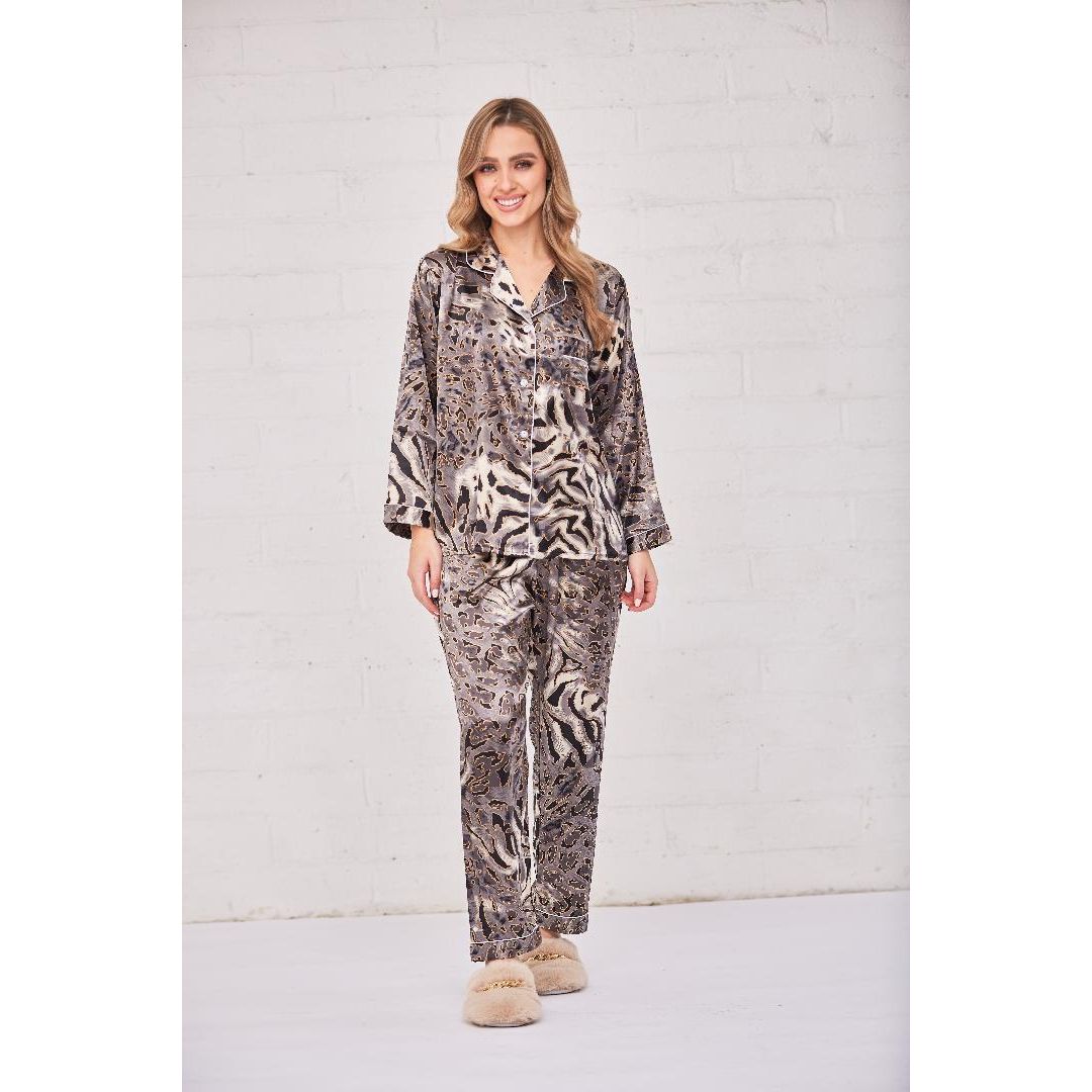 Something Special Gifts Luxury Satin Pyjamas - Animal
