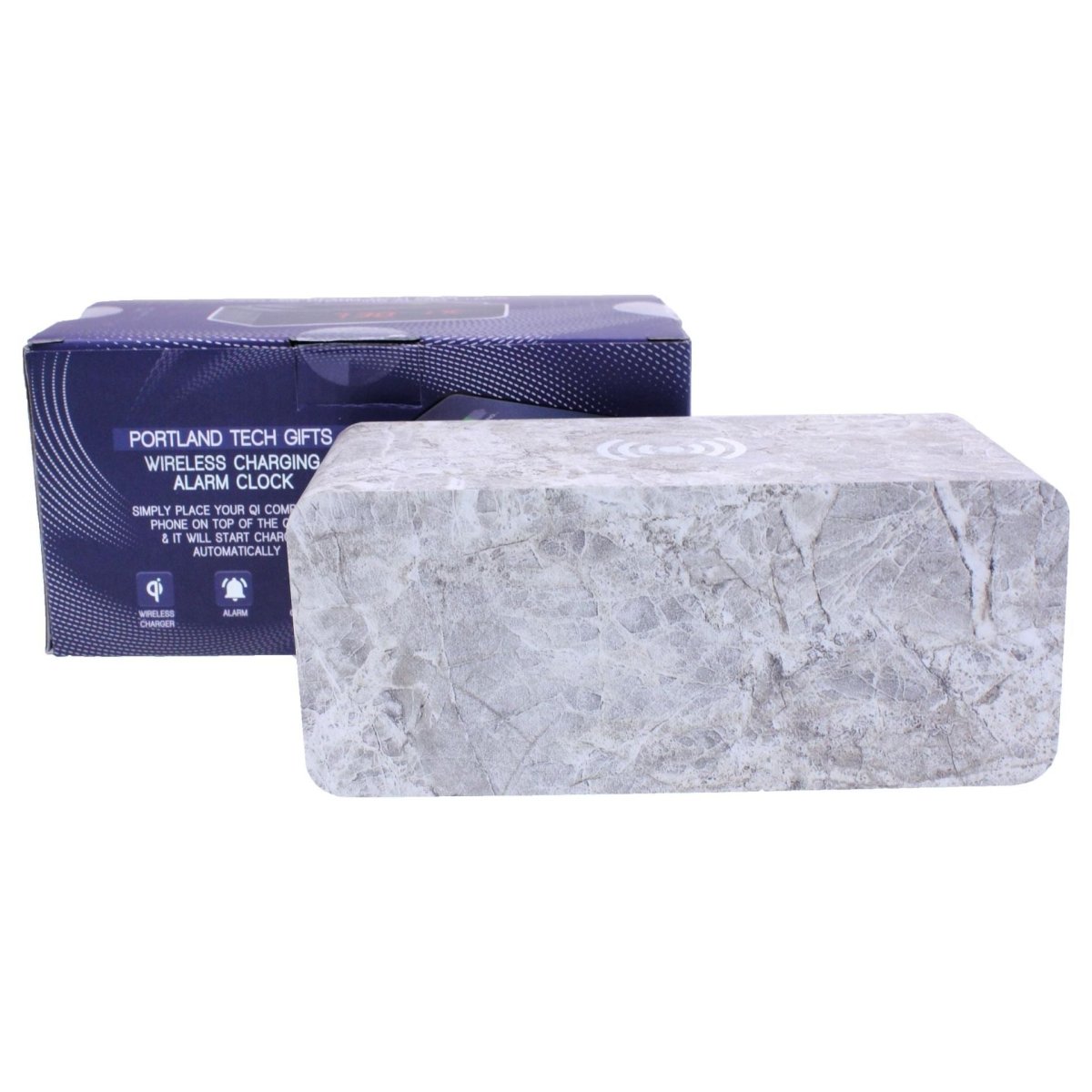 Something Special Gifts QI Wireless Charging Alarm Clock - Marble