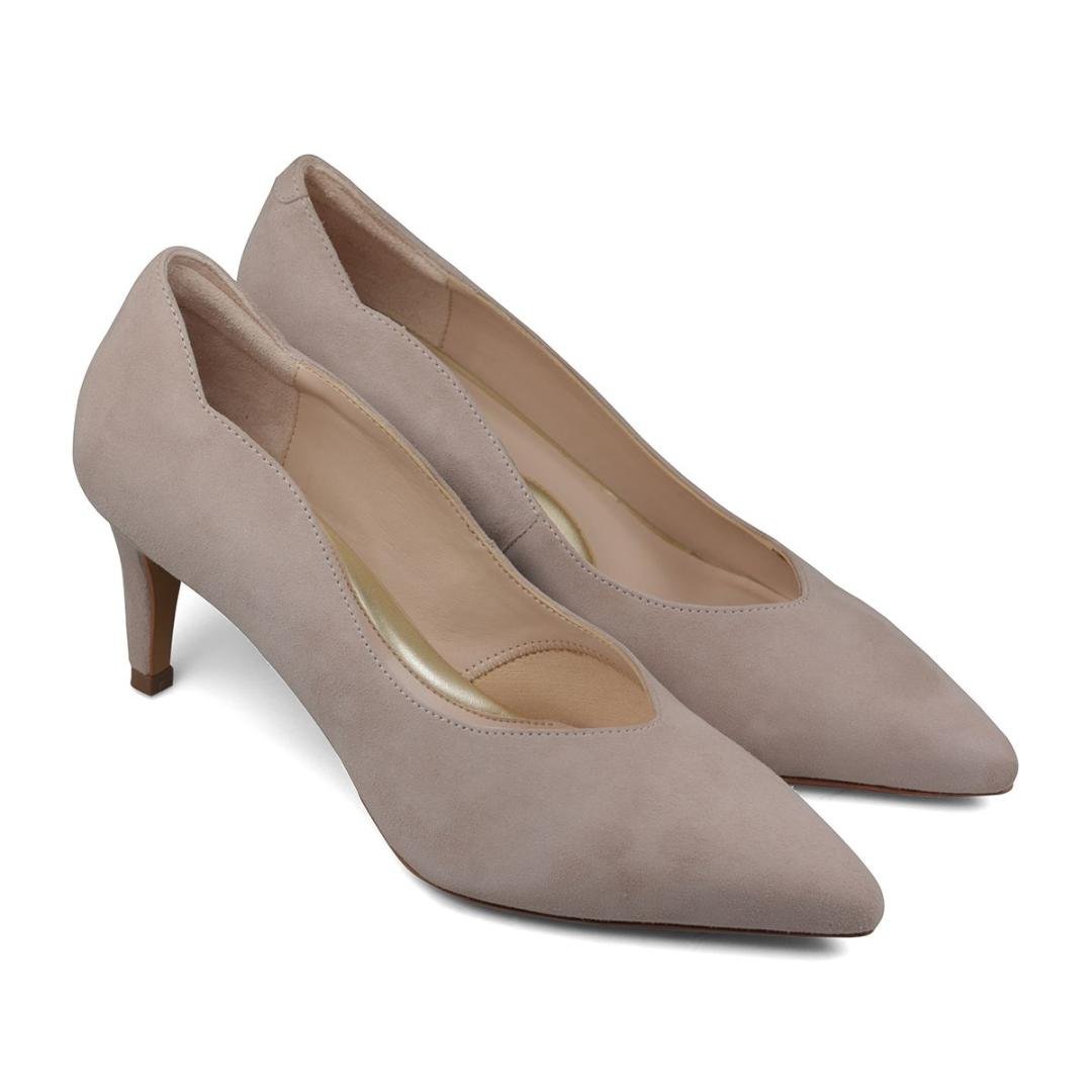 Van Dal Stella Court Shoes - Taupe Suede