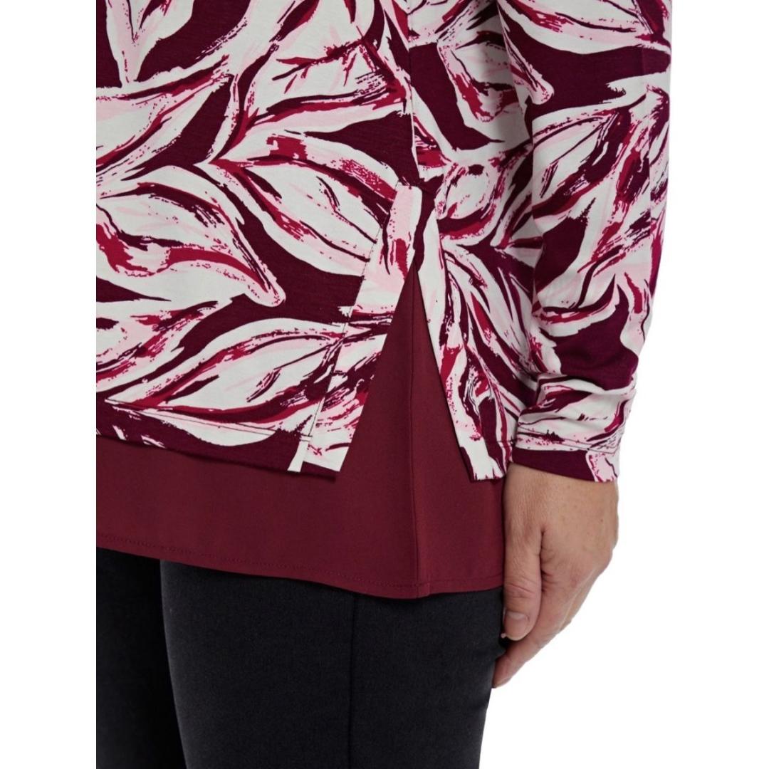 VIZ-A-VIZ Asymmetric Hem Printed Top
