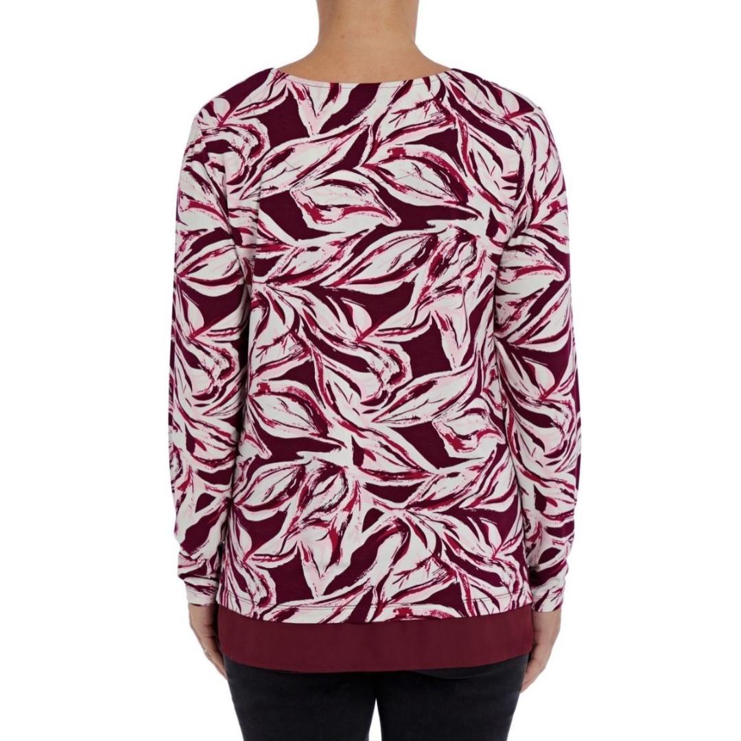 VIZ-A-VIZ Asymmetric Hem Printed Top