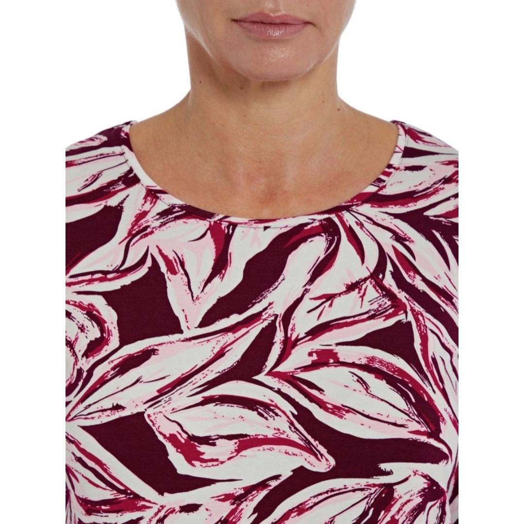 VIZ-A-VIZ Asymmetric Hem Printed Top