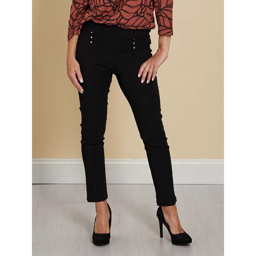 VIZ-A-VIZ Black Bengaline Twill Trousers