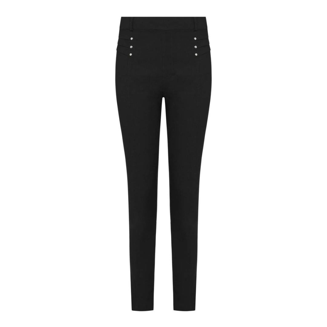 VIZ-A-VIZ Black Bengaline Twill Trousers