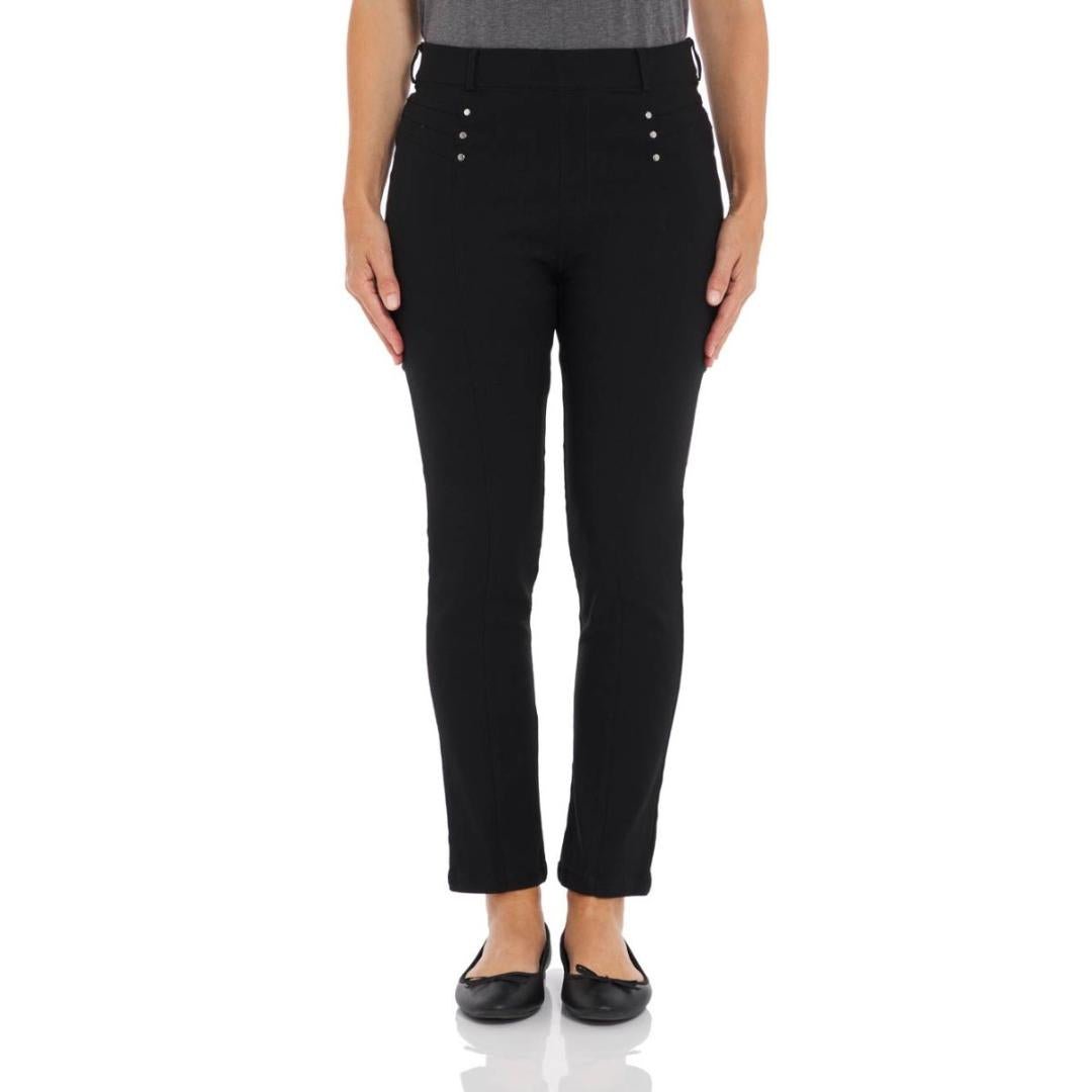 VIZ-A-VIZ Black Bengaline Twill Trousers