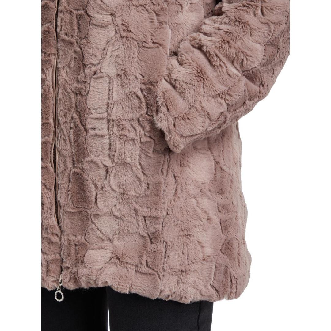 VIZ-A-VIZ Long Almond Faux Fur Coat