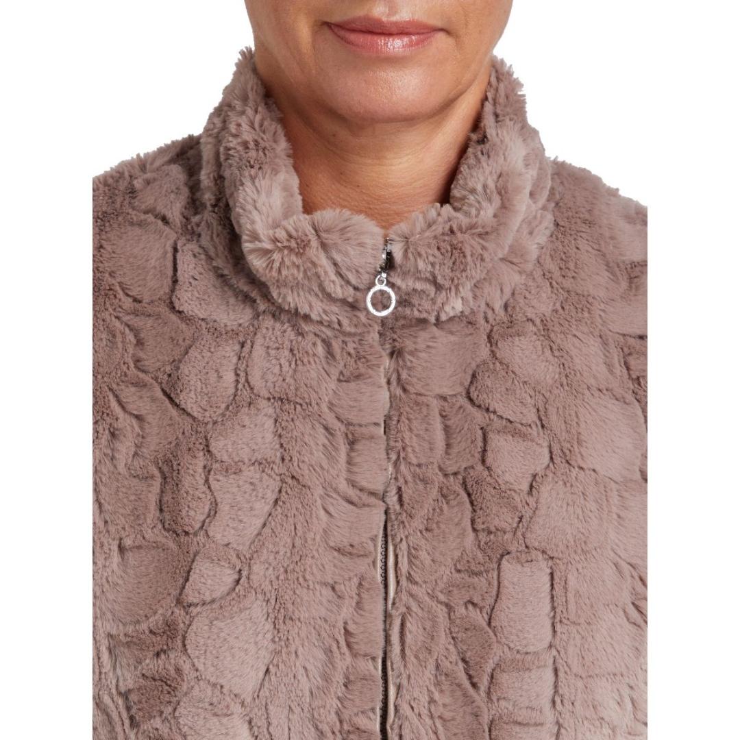 VIZ-A-VIZ Long Almond Faux Fur Coat