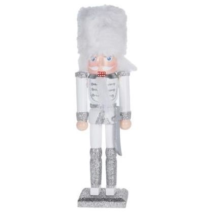 Wooden Nutcracker 18cm With Fur Helmet