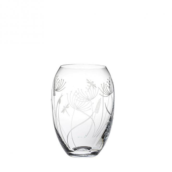 Royal Scot Crystal Dragonfly Small Barrel Vase