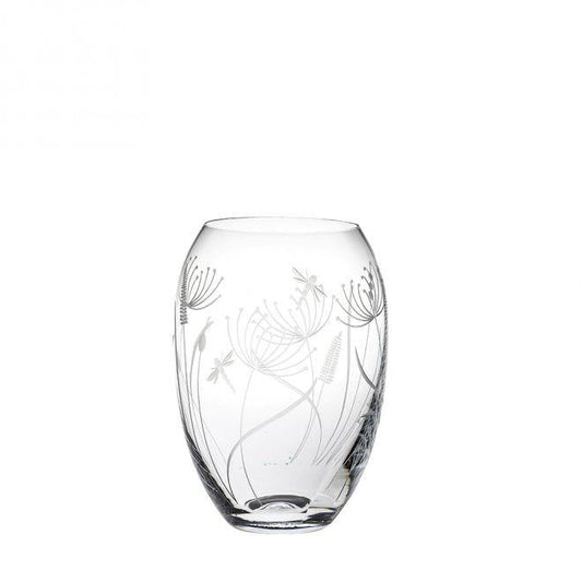 Royal Scot Crystal Dragonfly Small Barrel Vase