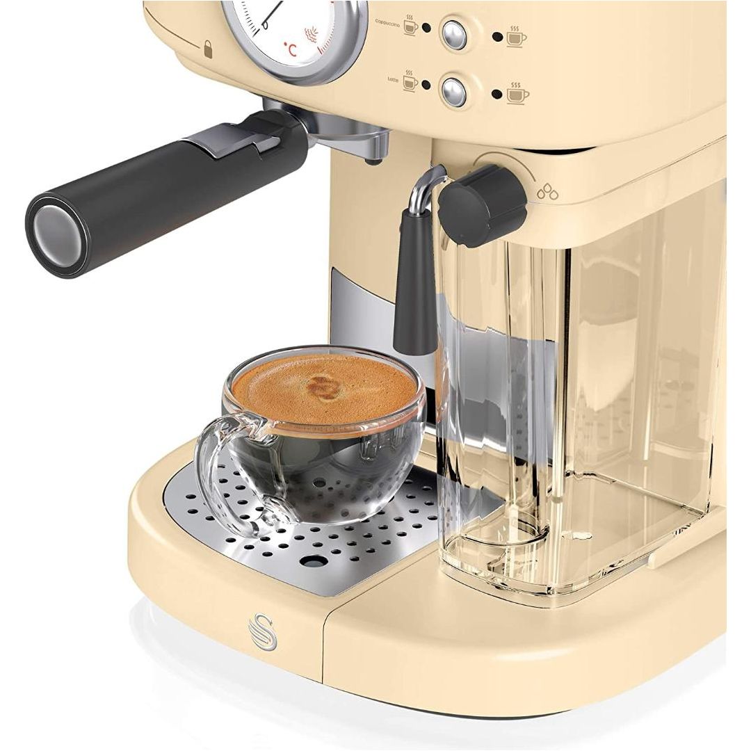 SK22150CN Swan Retro One Touch Espresso Machine Cream