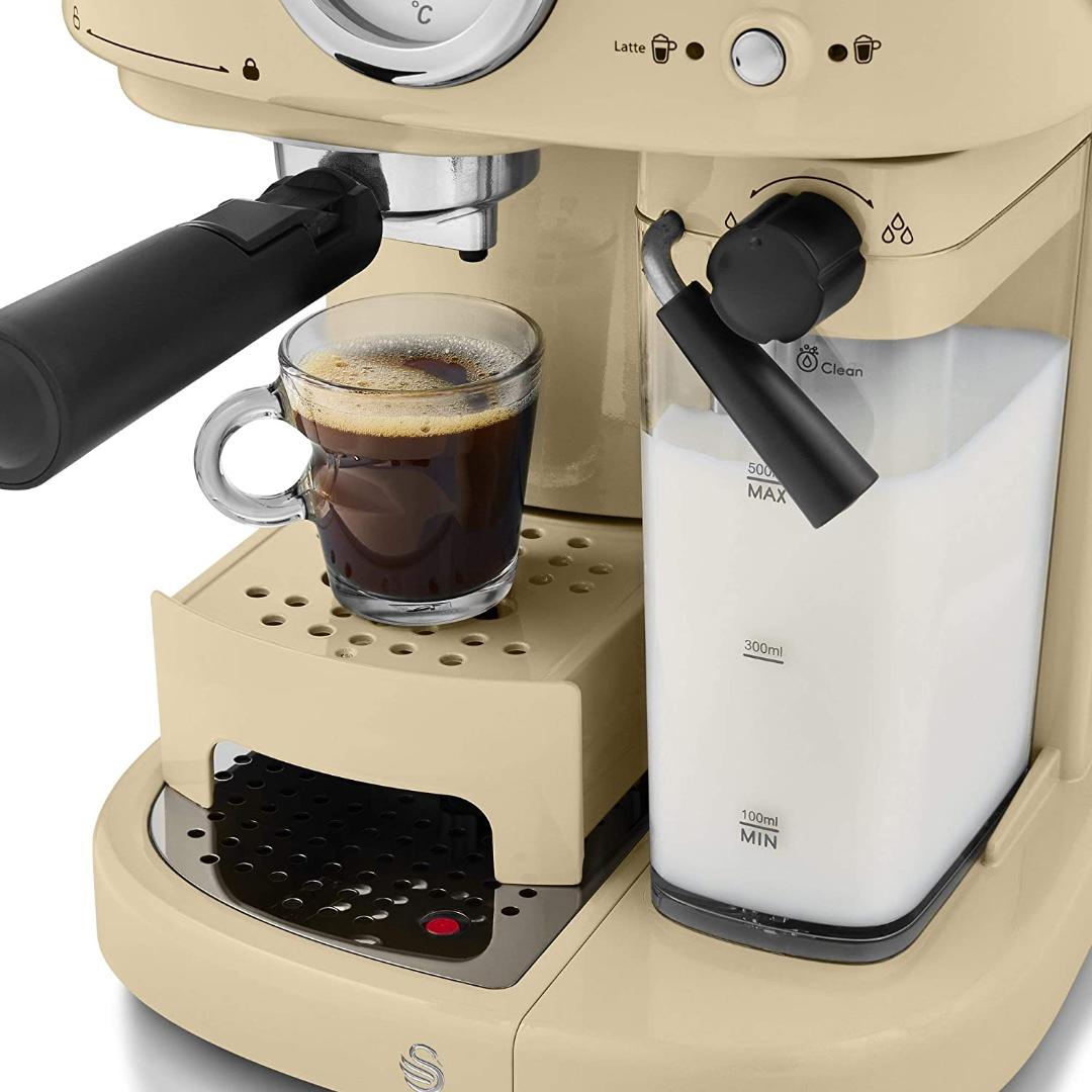 SK22150CN Swan Retro One Touch Espresso Machine Cream