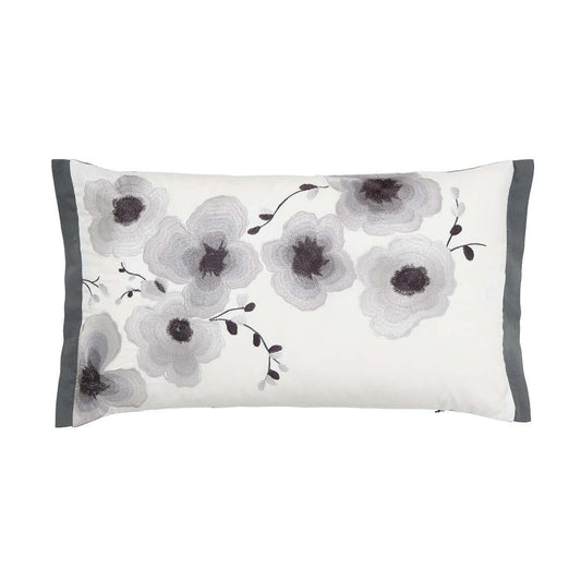 Sanderson Mandarin Flowers Cushion 50cm x 30cm, Grey