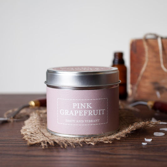 Pink Grapefruit Pastel Tin Candle