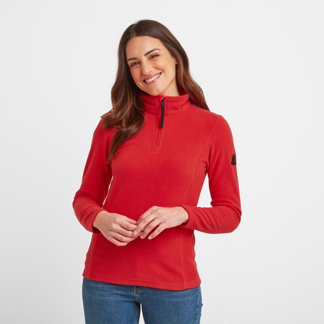 TOG24 Shire Fleece Zip Neck - Dark Coral