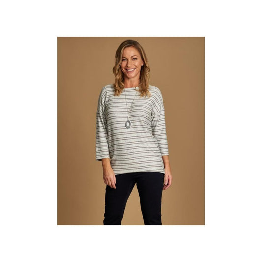 VIZ-A-VIZ Round Neck Striped Tunic