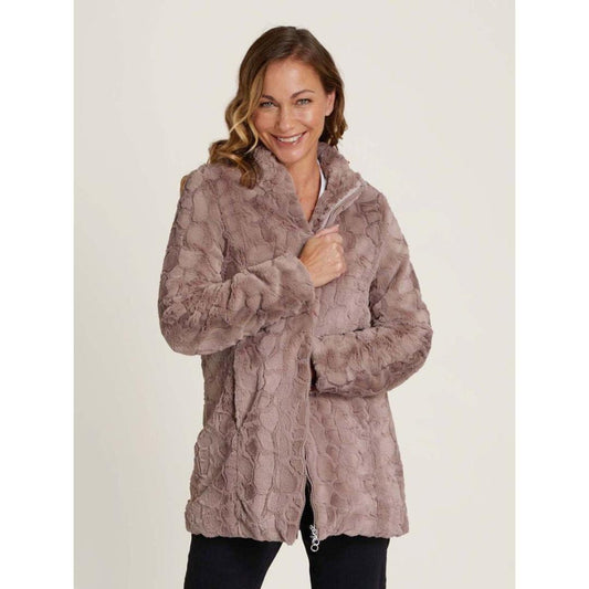 VIZ-A-VIZ Long Almond Faux Fur Coat