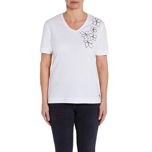 TIGI White Flower Embroidery T-Shirt