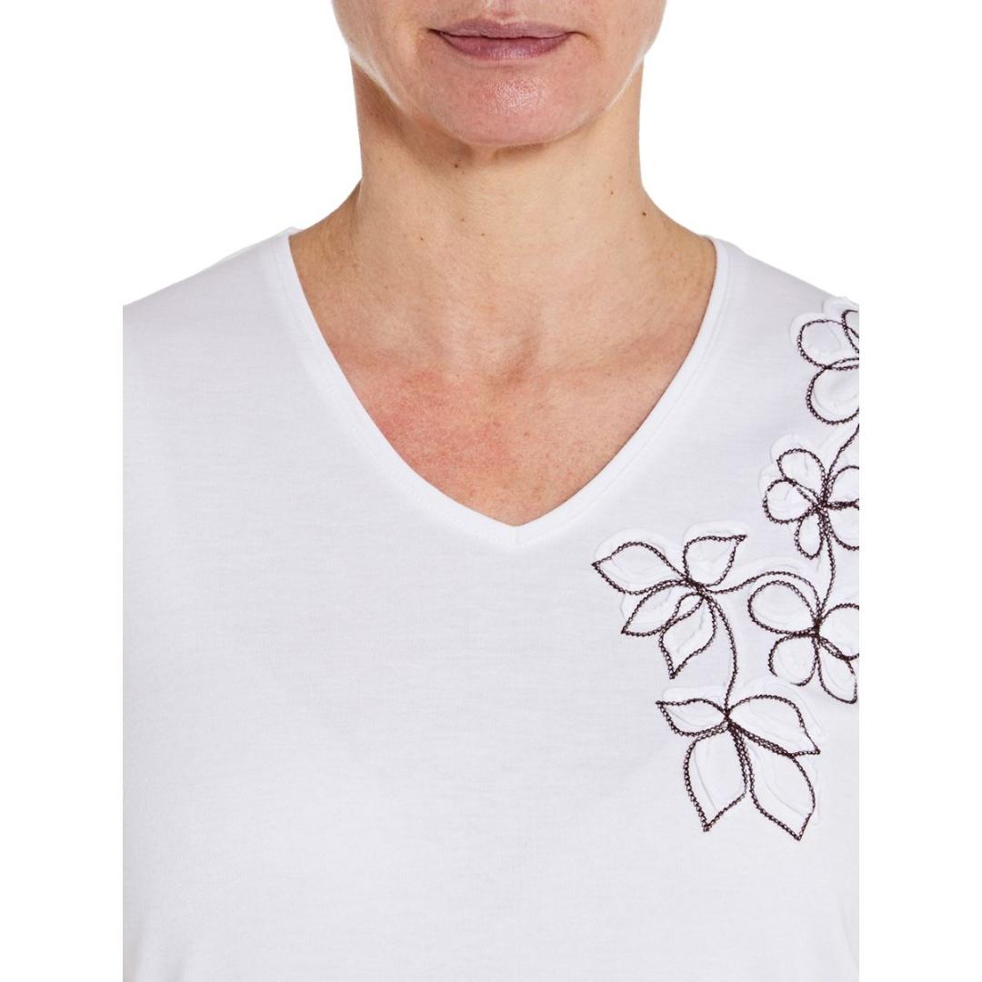 TIGI White Flower Embroidery T-Shirt