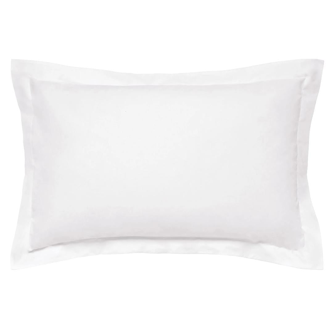 Peacock Blue Hotel 300 Thread Count Oxford Pillowcase - White