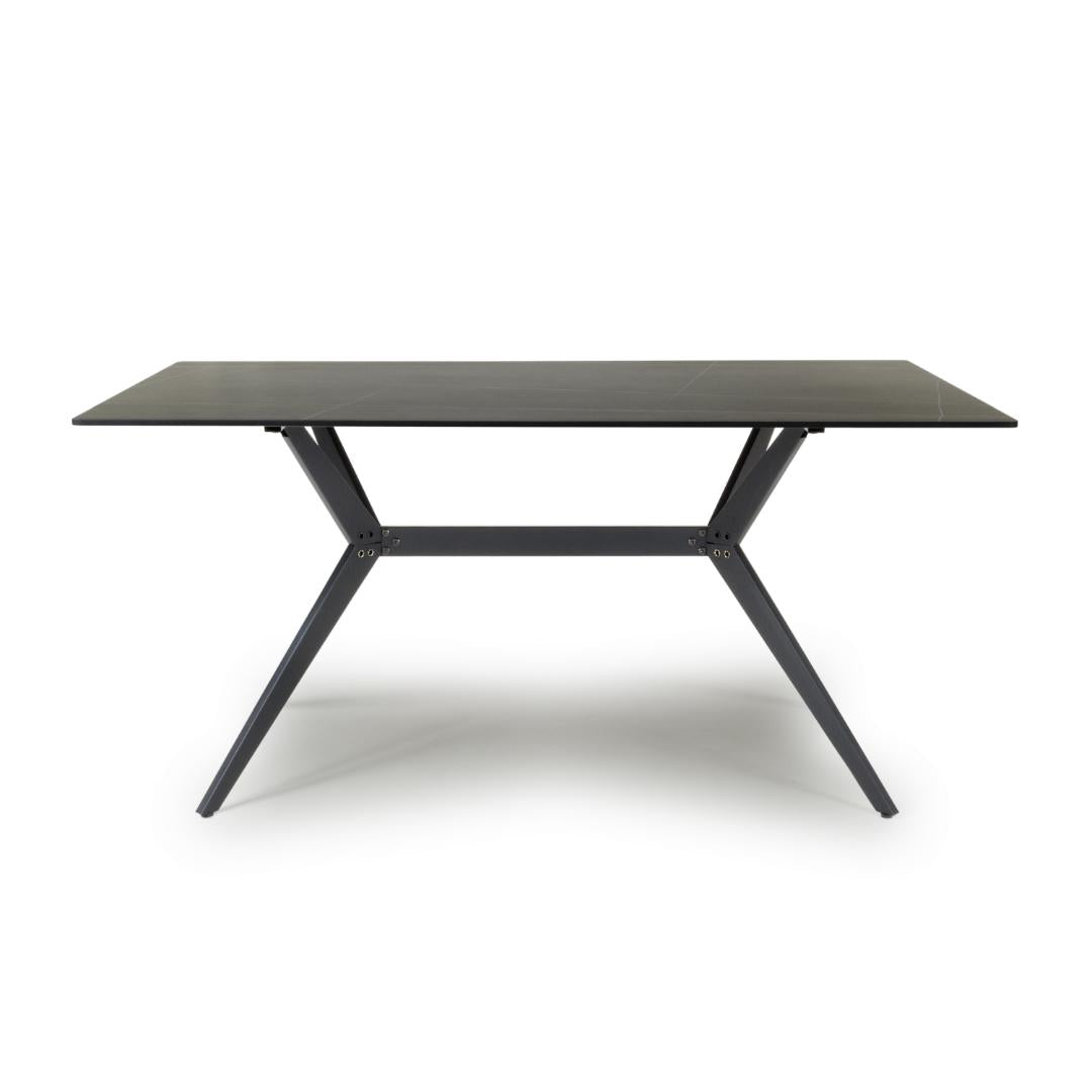 Timor 1.6m Black Dining Table