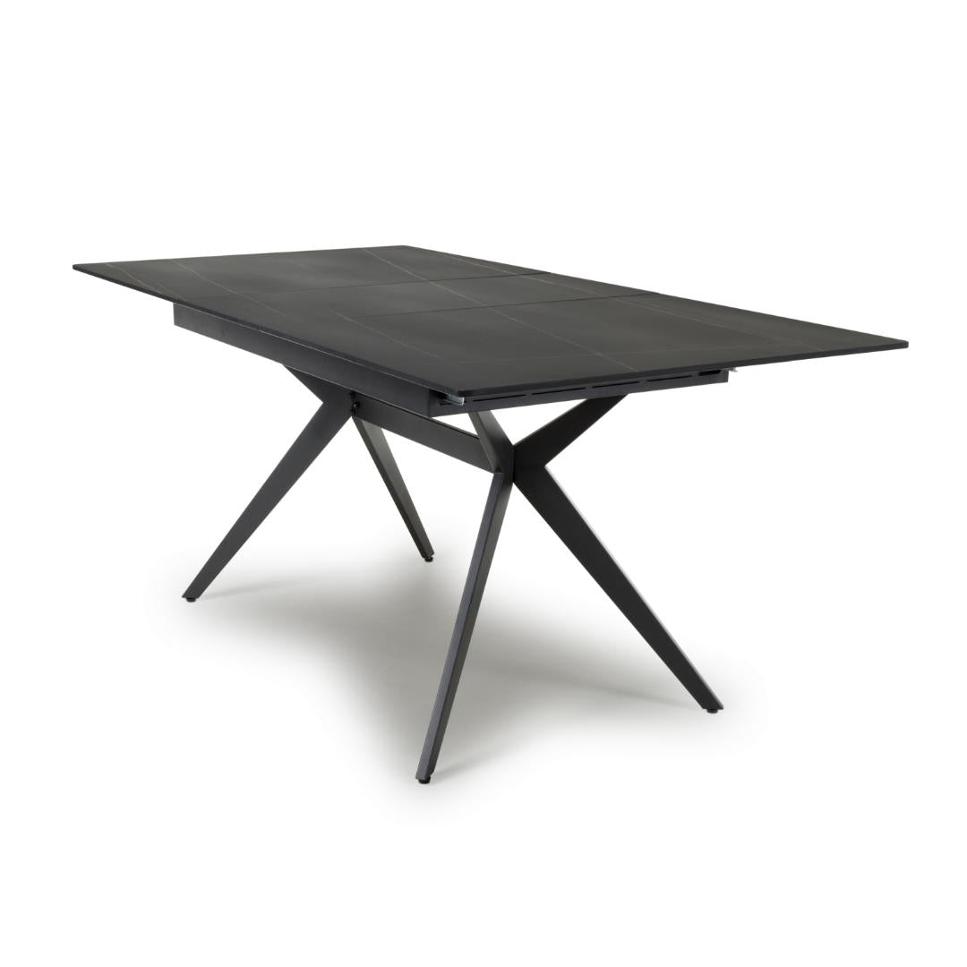 Timor 1.8m Extending Black Dining Table