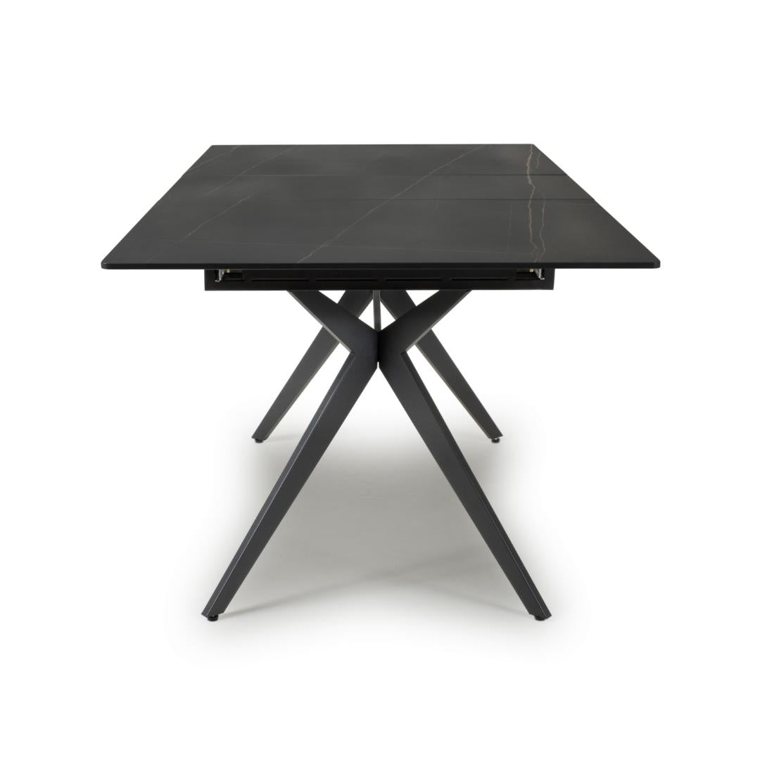 Timor 1.8m Extending Black Dining Table