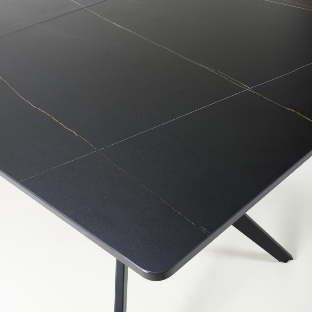 Timor 1.8m Extending Black Dining Table