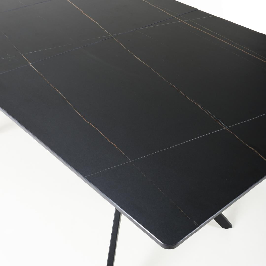 Timor 1.8m Extending Black Dining Table