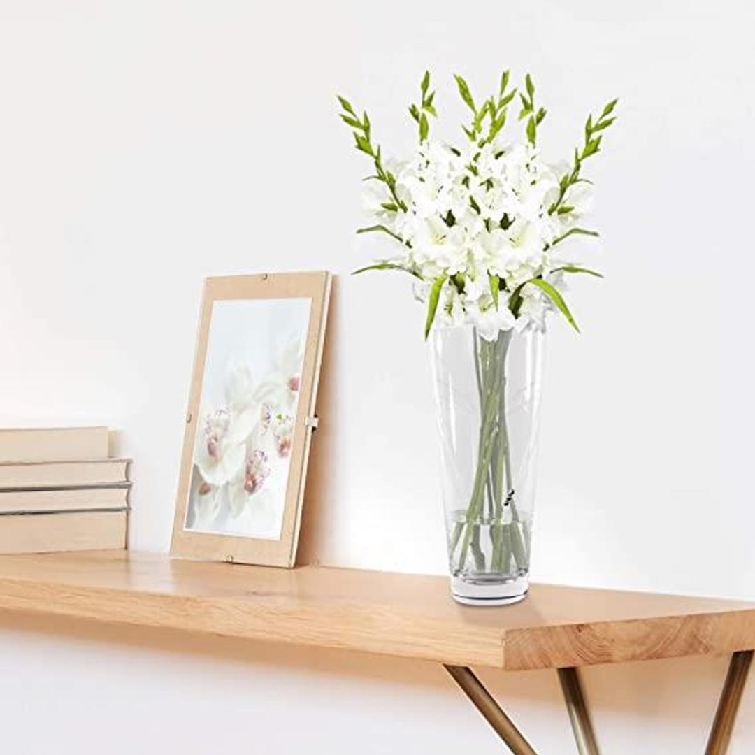 Maison & White Etched Heart Detail Crystal Glass Vase