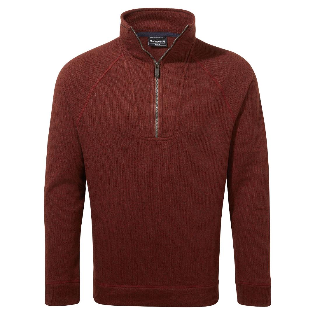 Craghoppers Men's Logan Half Zip Fleece - Mahogany Marl