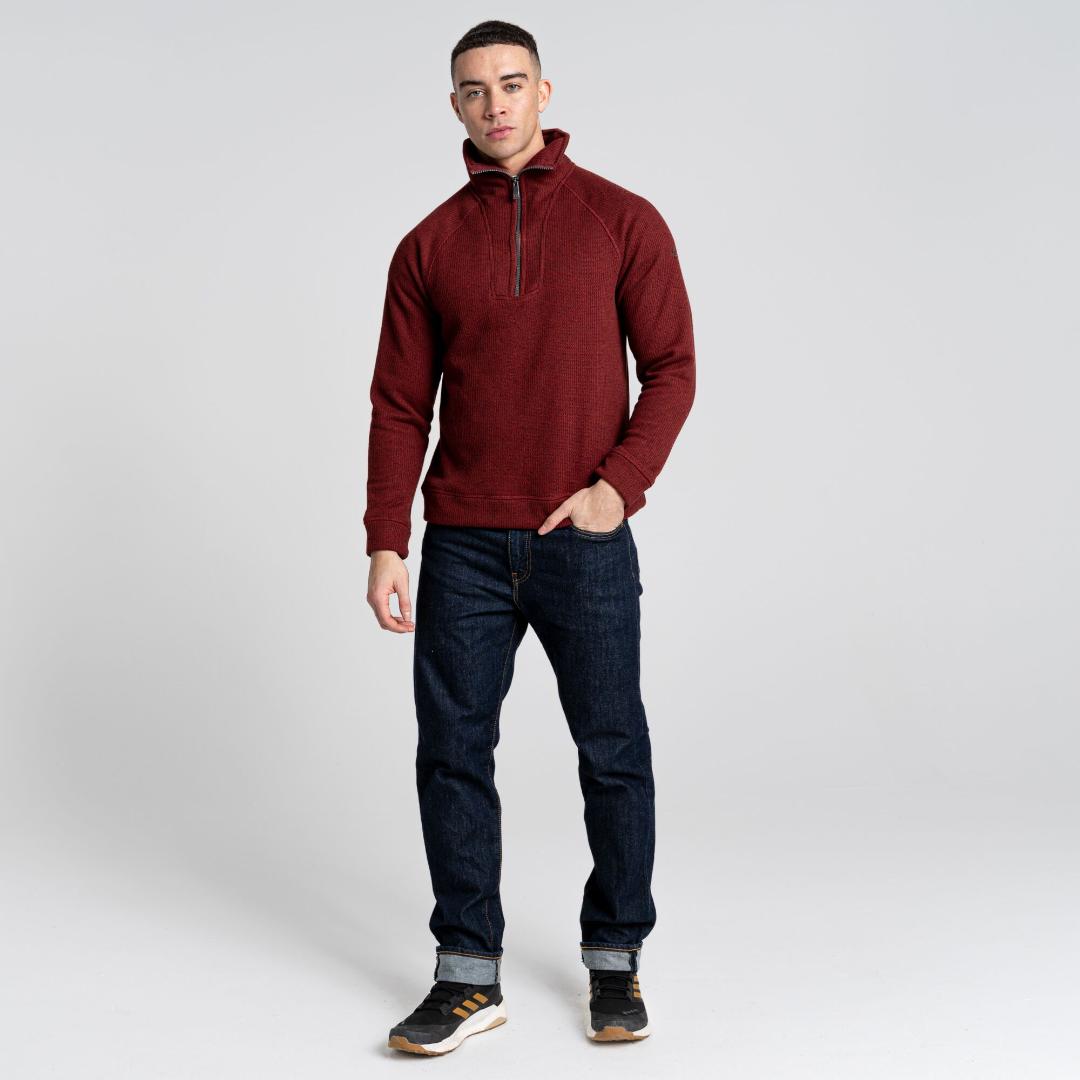 Craghoppers Men's Logan Half Zip Fleece - Mahogany Marl