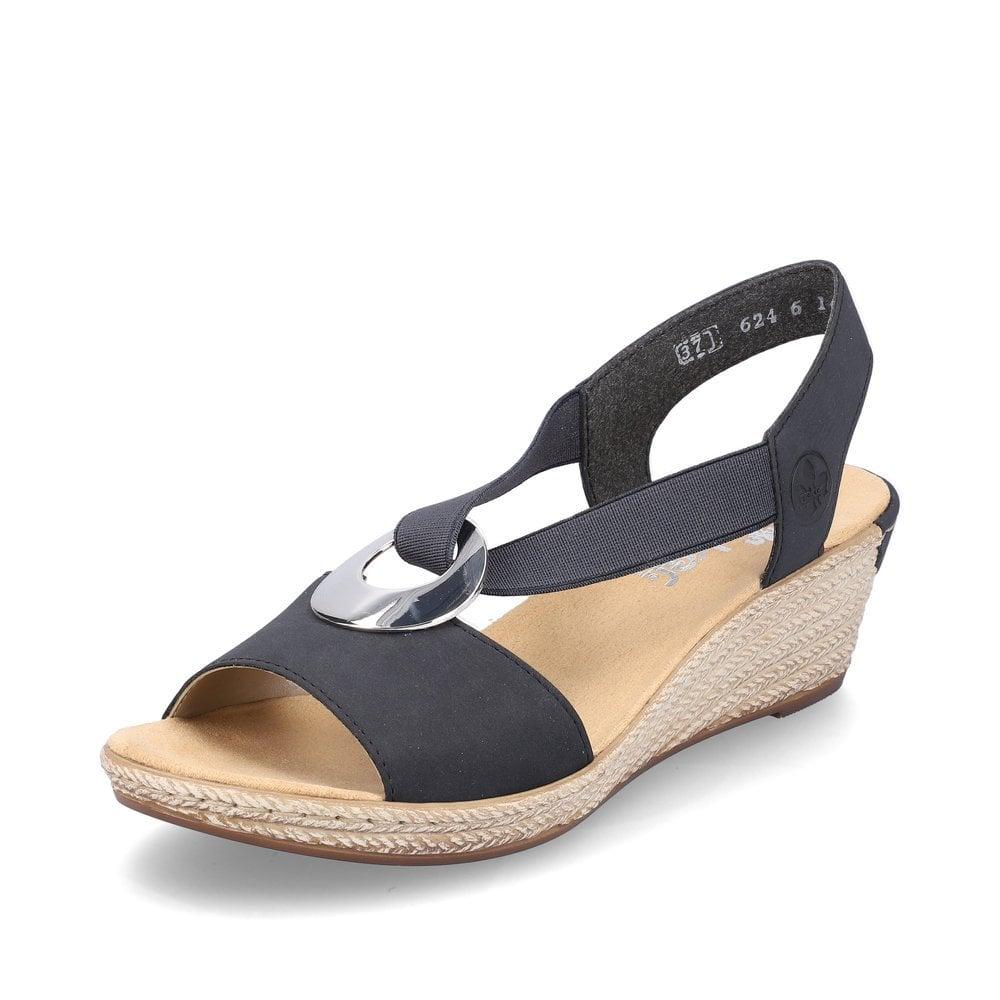 Rieker 624H6-10 Fanni Womens Sandals - Dark Blue