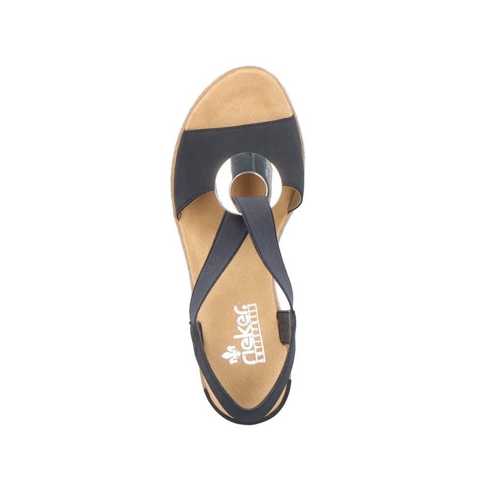 Rieker 624H6-10 Fanni Womens Sandals - Dark Blue