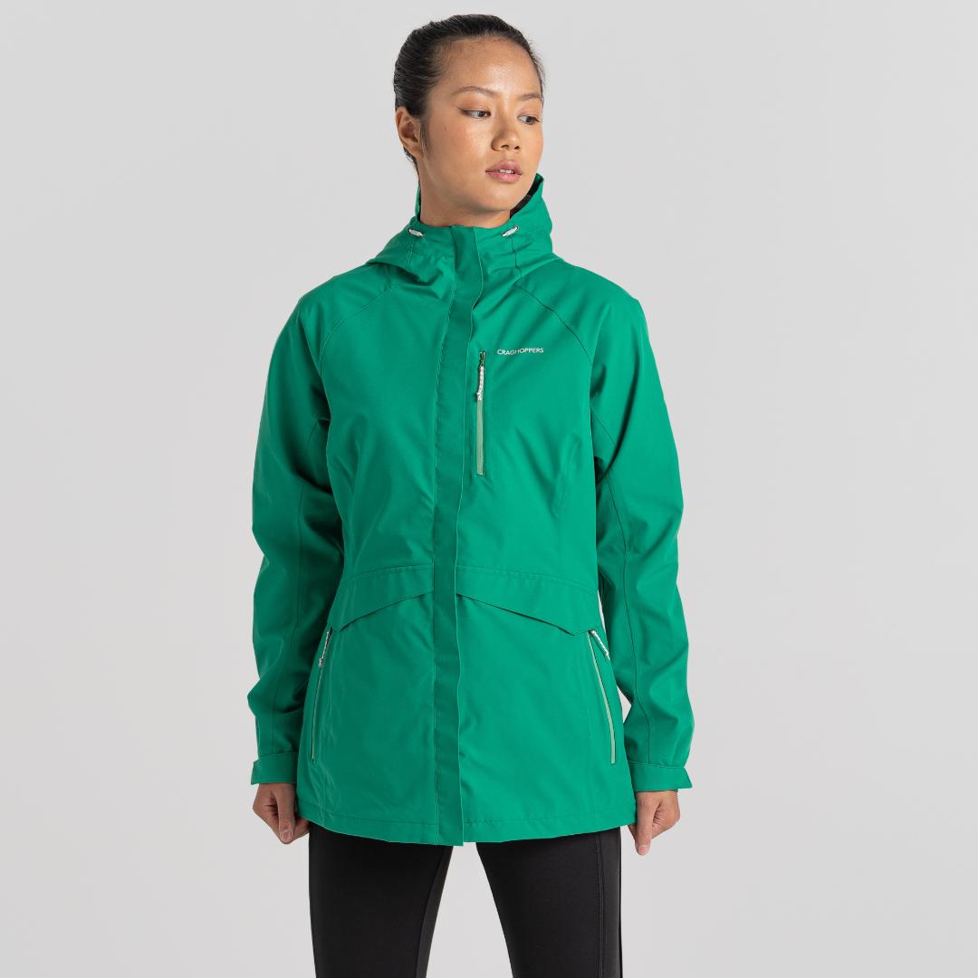 Craghoppers Women's Caldbeck Stretch Waterproof Jacket - Mystic Green