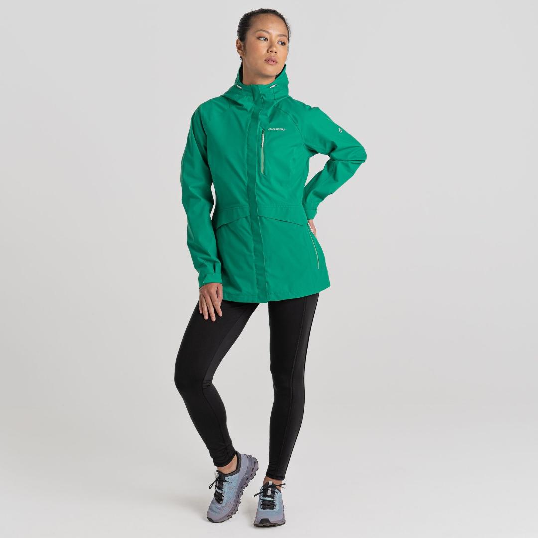 Craghoppers Women's Caldbeck Stretch Waterproof Jacket - Mystic Green