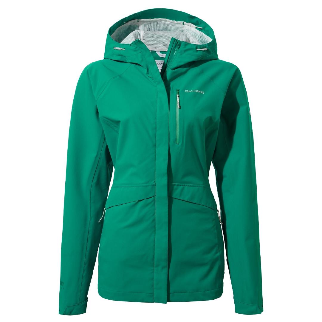 Craghoppers Women's Caldbeck Stretch Waterproof Jacket - Mystic Green