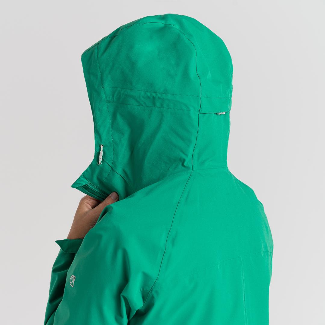 Craghoppers Women's Caldbeck Stretch Waterproof Jacket - Mystic Green