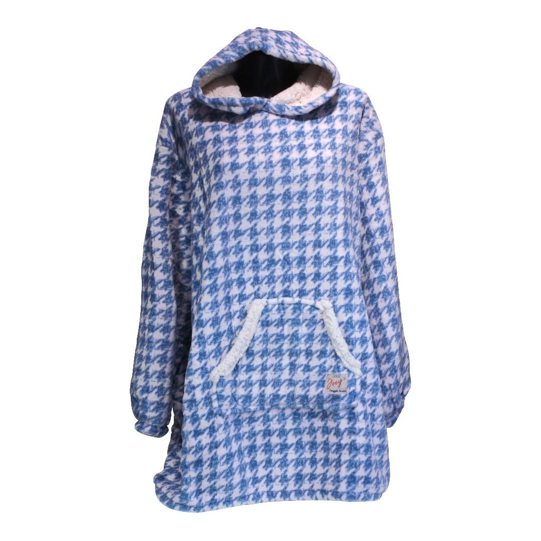 Something Special Gifts Ladies Joey Oversize Hoodie - Houndstooth