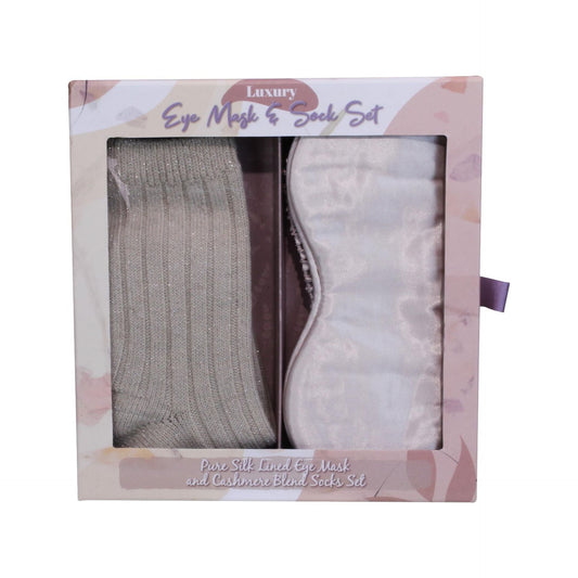 Something Special Gifts Silk Eyemask & Cashmere Socks - Champagne